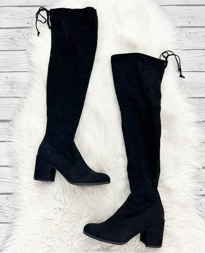 Unisa  Black Suede Over the Knee Boots size 8