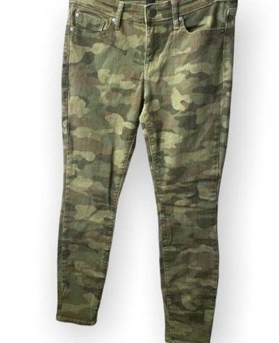 Gap  Green Camo Mid-Rise Skinny Fit Ankle Crop Stretch Denim Jeans