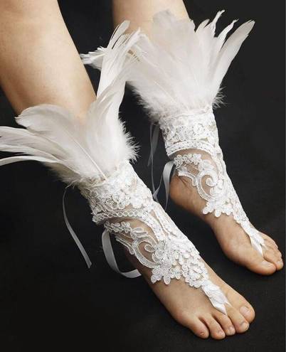 NEW Lace Feather Gloves Witch Angel Costume Accessories Swan