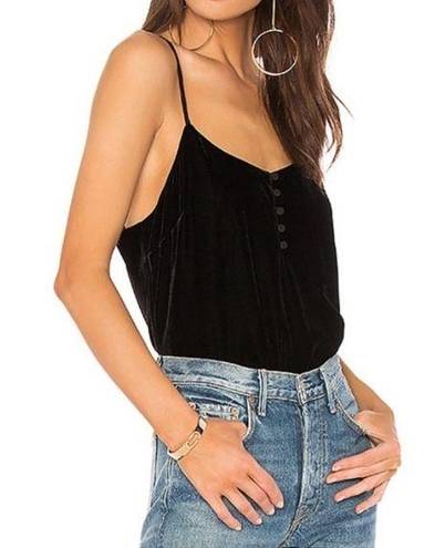 L'Academie  Lapis Button Velvet Cami Top Women’s Size Small New NWT