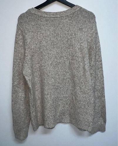 Tommy Hilfiger  Womens Sweater Size XL Oatmeal Heather Cable Knit Crew Neck