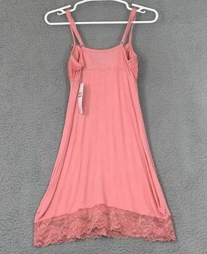 Marilyn Monroe  Women's Pink Lace Trim V Neck Chemise Nightwear Adjustable Straps