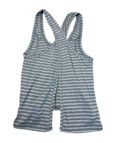 Zyia Active Striped Nimbus Split Back Tank Top - XS