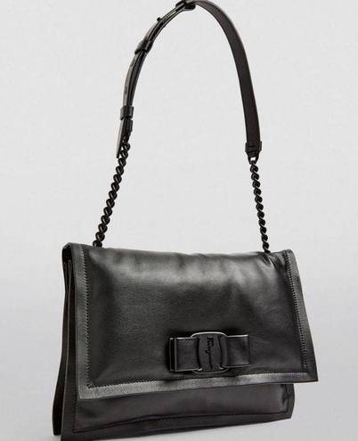 Salvatore Ferragamo  Viva Shoulder Bag Black Leather Women’s