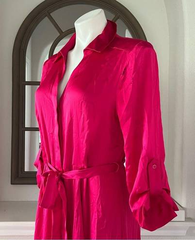 INC  Belted Maxi ShirtDress in Pink Tutu, Size 10 New w/Tag Retail $120