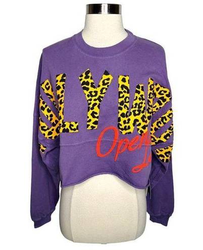 Spirit Jersey  HOLLYWOOD Open Late Cropped Long Sleeve Tee