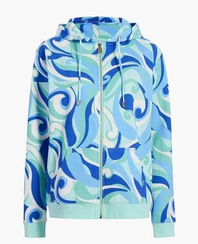 Hill House  The Allie Zip-Up in Ocean Kaleidoscope—Size XL