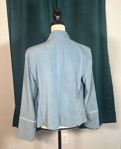 Norton Mcnaughton  Women's Blue Suede Feel Zip Up Long Sleeve Sports Jacket 8