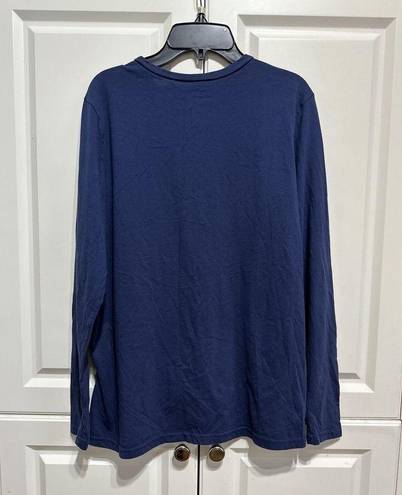 Butter Soft  Womens Pullover Tee Navy Top Long Sleeve