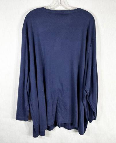 Only  Necessities Plus Size 5X Sweater Cardigan Button Down Blue Long Sleeve 313