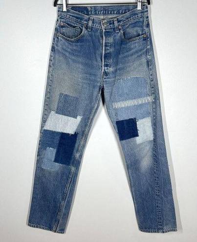 Madhappy  Sz 30 M Vintage Levis Denim Patchwork Distressed Jeans Straight Leg