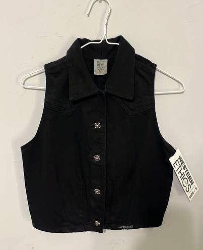 Western Fashion Vest Black