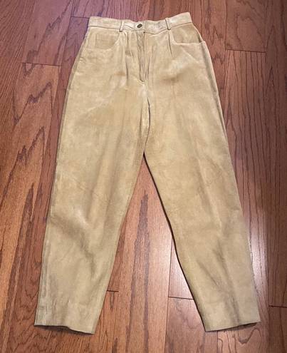 Moda Vintage  Spiegel genuine tan suede high waste pants - size 10.