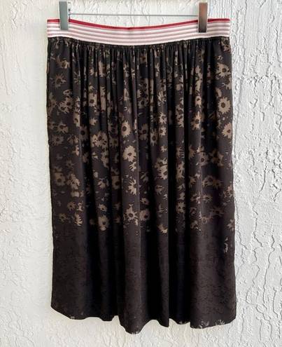 Stella McCartney $850  Floral elastic Knee Length A-Line Skirt Brown Womens Large