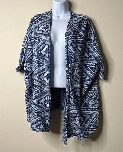 Divided  H&M Blue/White Aztec Cardigan XS