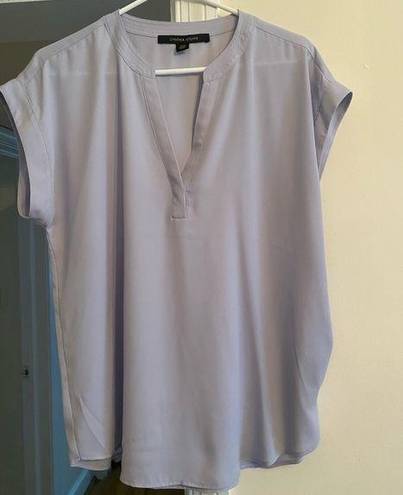 Cynthia Steffe  Light Blue Short Sleeve Blouse, Size Medium