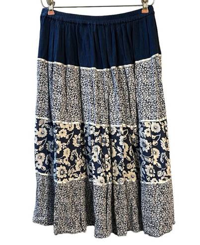 Cathy Daniels  Floral Skirt Boho Peasant Bohemian Size Large