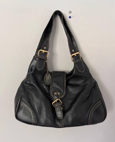 Black Soft Leather Buckle Bag Purse