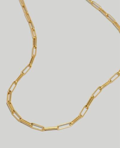 Madewell NWT  Paperclip Chain Necklace In Vintage Gold