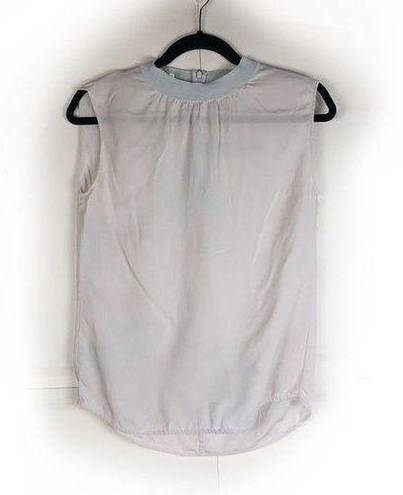 Vince  Silk Sleeveless Blouse Tank Top Shell Gray Light Purple Size Small