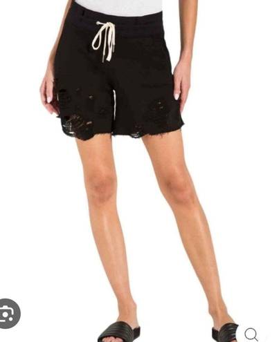 n:philanthropy NWT  Coco Black Distressed Women XS Casual Shorts MSRP:$138