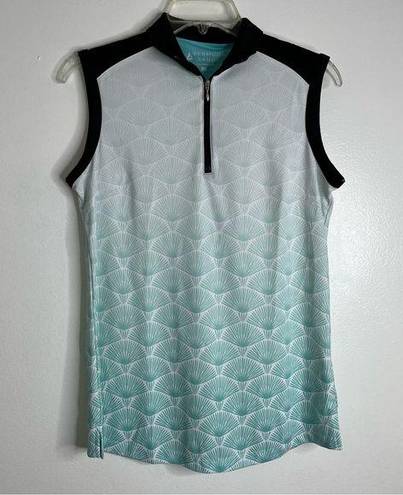 Bermuda  Sands Womens Maddie Mermaid Fade Golf Tank Sleeveless Top UPF 50 Sz M