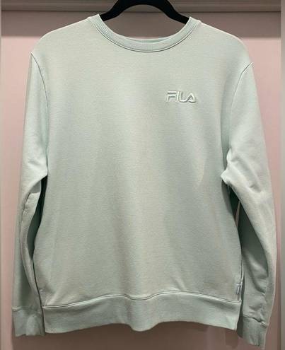 FILA  Mint Green Pullover Crew Neck Long Sleeve Sweater - M