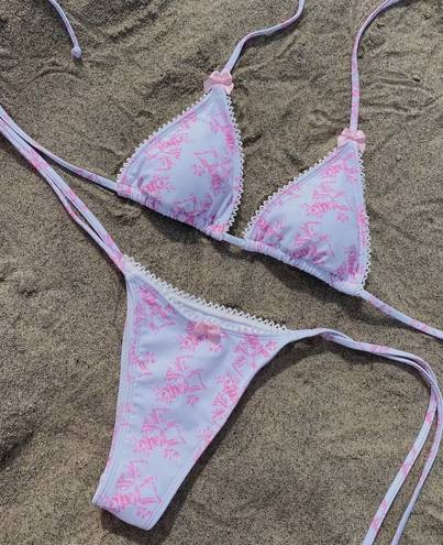 Boutique White And Pink Bikini Set