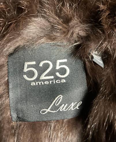 525 America  Black Fur Vest