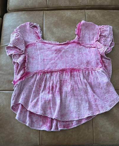 bibi pink ruffle top