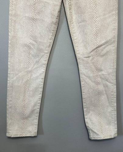 Joe’s Jeans Joe's Jeans Women's Cream/Beige The Charlie High Rise Skinny Crop Snake Print 27