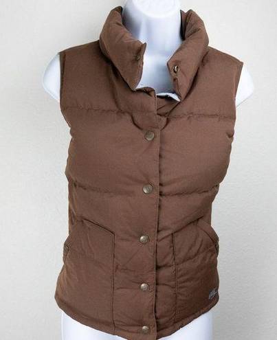 Polo  Jeans Brown Blue Women Reversable Down Puffer Vest M