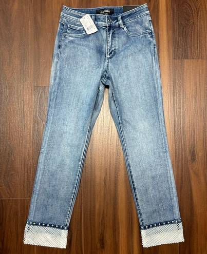 Joseph Ribkoff  241929 Mesh Cuff Jean New with Tags