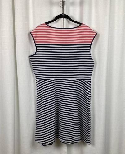 Draper James  Blue&White Stripe Ponte Knit A Line Dress Sz.XL