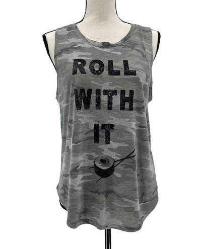 Grayson Threads Women's Camo "Roll With It" Sushi Graphic Tank Top