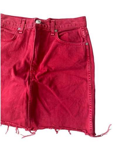 Rag and Bone  Red Denim Skirt Sz 26