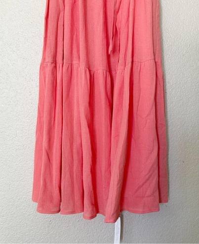 Christy Dawn  Bianca Tiered Dress Coral Square Neck