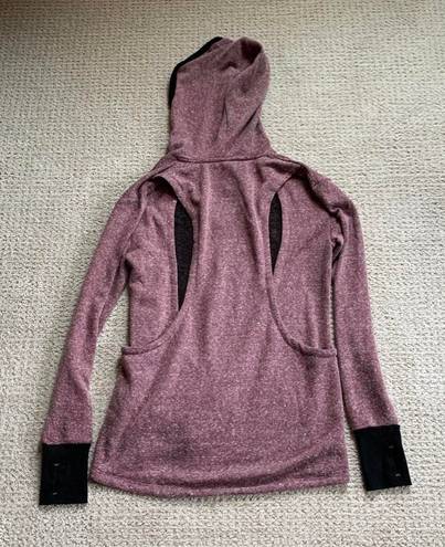 Zobha Cutout Workout Yoga Hoodie Purple