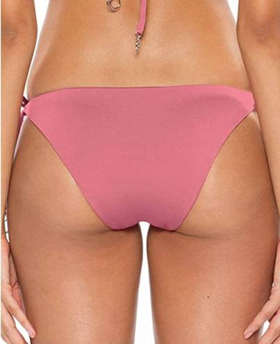 Mulberry Soluna Tie Side Hipster Swim Bikini Bottom  Pink Large NWT