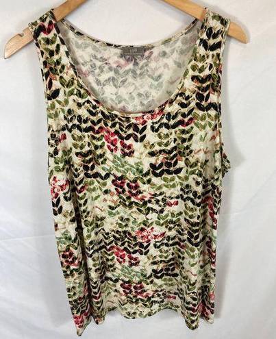 J.Jill  Wearever Patterned Tank Size XL