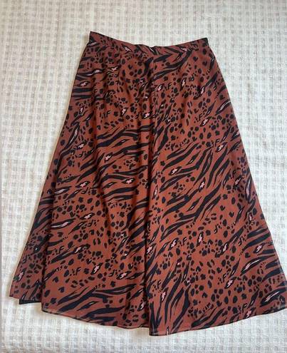 LPA Revolve  Ella Skirt in Filthy Animal Black & Brown Medium Midi