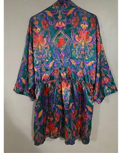 Victoria's Secret Victoria Secret Vintage Gold Label Paisley/Floral Multicolor Robe S