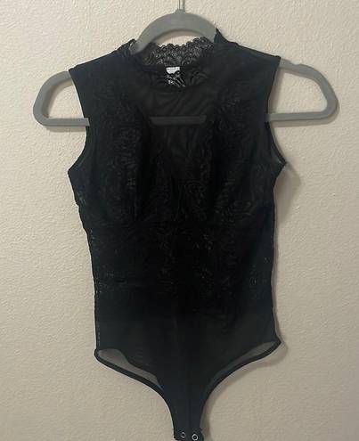 Aura black lace bodysuit