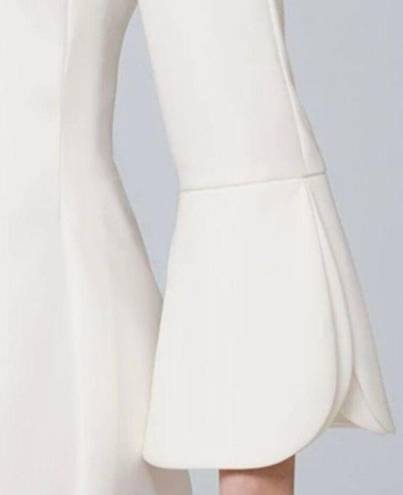 White House | Black Market NEW WHBM PETAL-SLEEVE SHIFT DRESS‎ IVORY KEYHOLE LINED WOMENS SIZE 10 $175