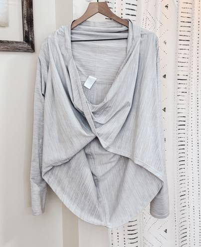 Zyia Active Shawl Top Heather Grey