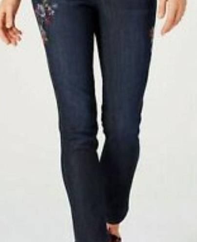 J.Jill  Luna Slim Ankle Floral Embroidered Jeans