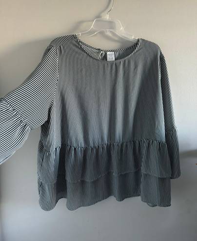 Striped Long Sleeve Shirt Multi Size XXL