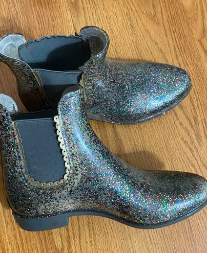 Jack Rogers Silver Sparkly Boots
