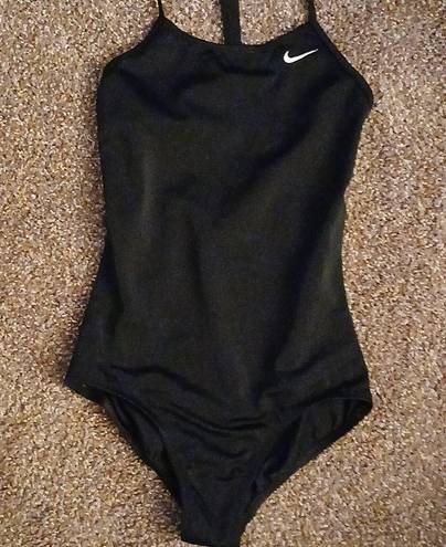 Nike  black racer back one piece swim suit size small