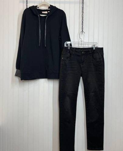 L.A. Idol USA  & Kim Gravel Womens Mid Rise Jeans and Pullover Hoodie Size L & 13